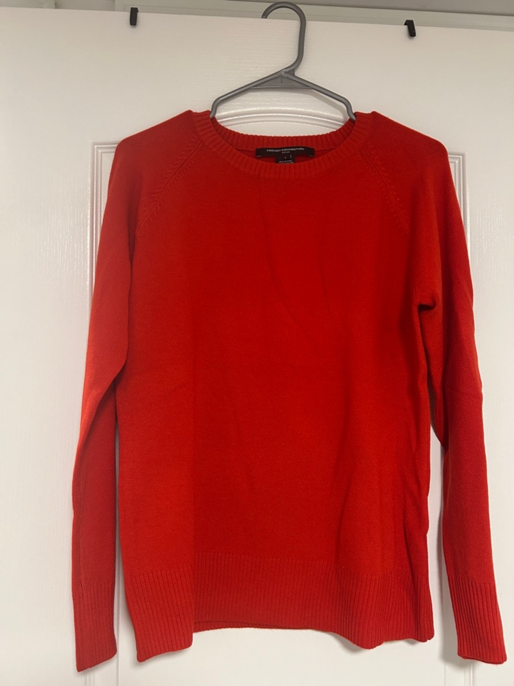French Connection Bright Red Crewneck Sweater